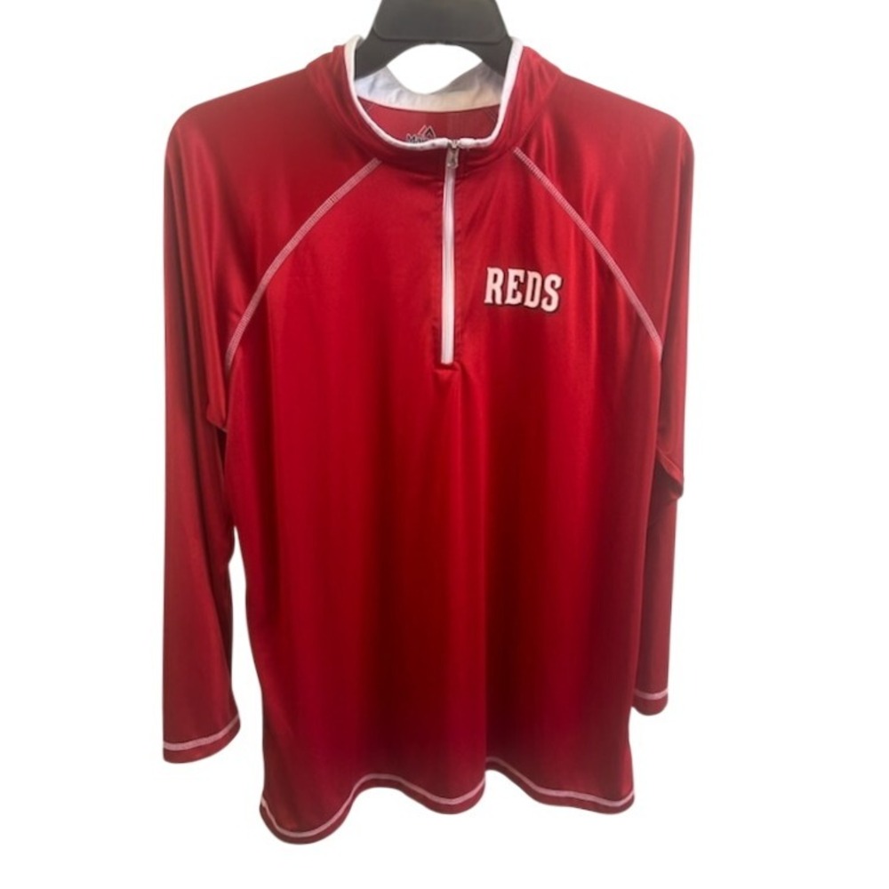 Majestic Cincinnati Reds Women's Pullover Long Sleeve T-Shirt‎ Size 1X